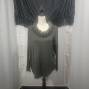 Lou & Grey, long sleeve tunic, size S, olive green.